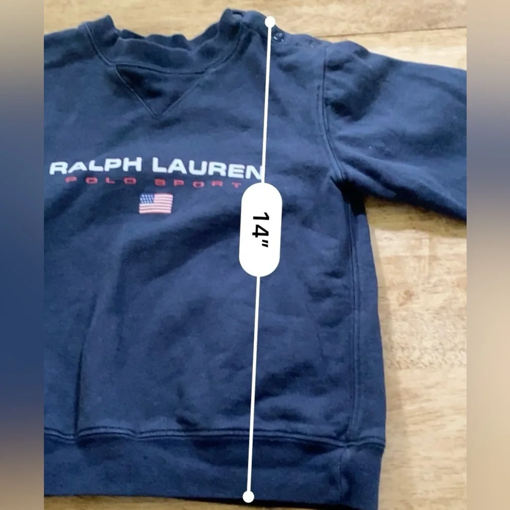 Vintage Ralph Lauren Polo Sport Toddler Sz XL Navy Graphic Sweatshirt‎